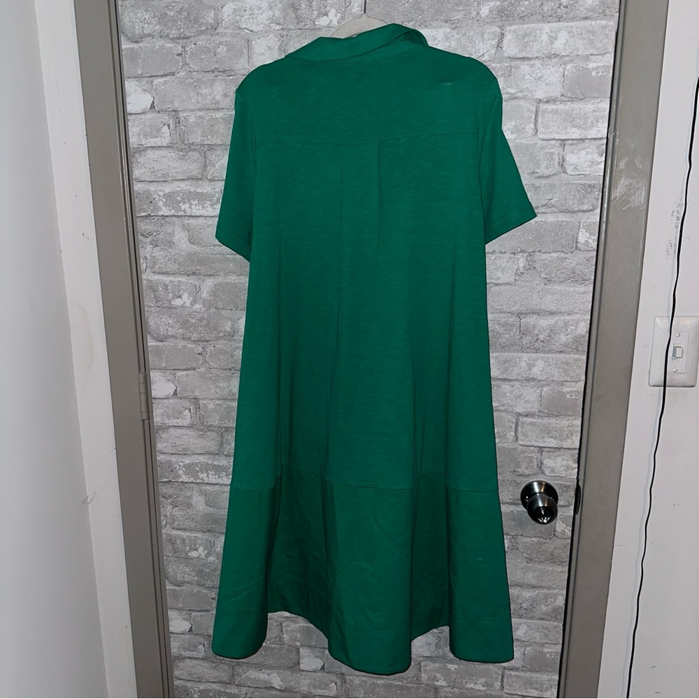 ME+EM Polo Collar Mixed Media Swing Dress sz 10 #I1 - Picture 4 of 6